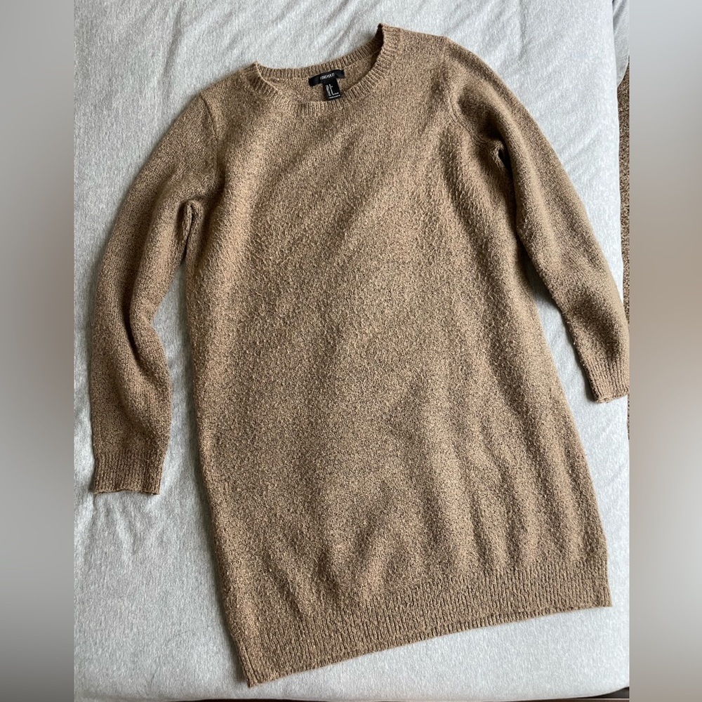 Forever 21 | Size Small | Tan/Brown Sweater Dress